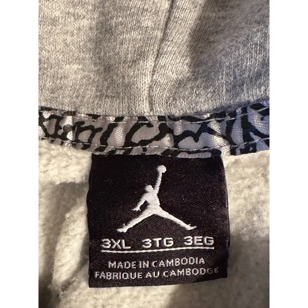 Nike Jordan Men's 3XL Jumpman‎ Hoodie Sweatshirt Flight Hood Gray Black Striped